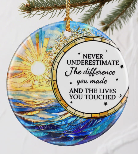 VIAKDEM Christmas Ornaments Going Away Farewell Gifts Ceramic Design A