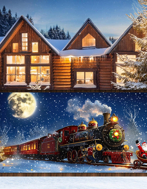Load image into Gallery viewer, Yomaiha Christmas Santa Garage Door Cover Banner 6x13 ft Red Polyester
