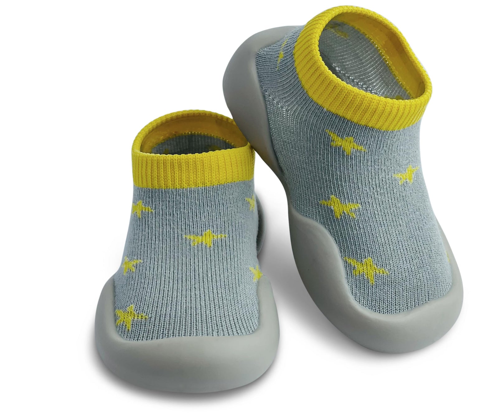 Dookeh Baby First Walking Shoes Non Slip Soft Sole Sneakers Yellow Toddler12-18M