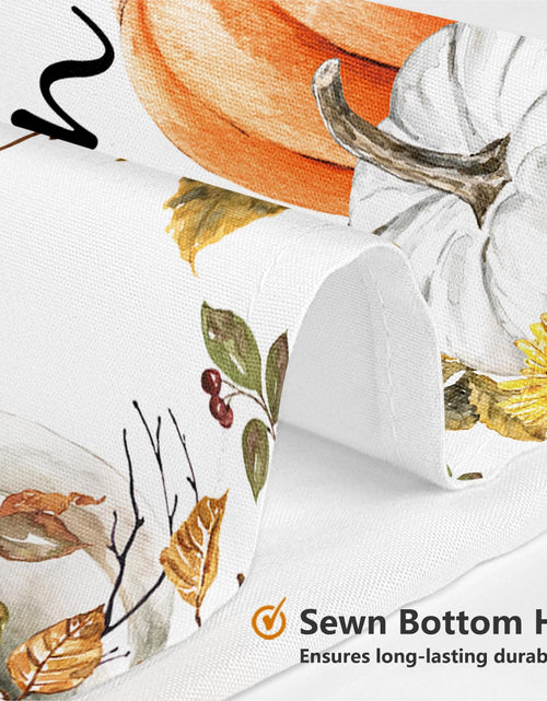Load image into Gallery viewer, MEHOFOND Fall Pumpkin Watercolor Shower Curtain 72x72 Inch Waterproof Hooks
