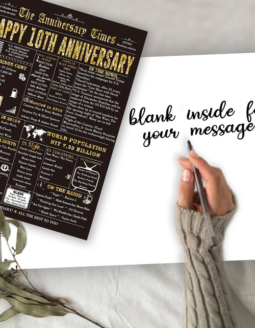 Load image into Gallery viewer, Londue 10 Year Anniversary Card for Him Her Romantic Tin Gift Couple
