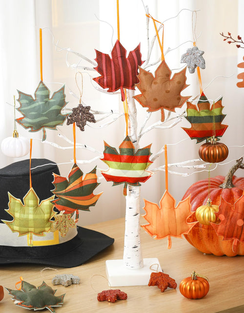 Load image into Gallery viewer, Soulchen 39 Pc Fall Thanksgiving Tree Ornaments Set Orange Brown Gold
