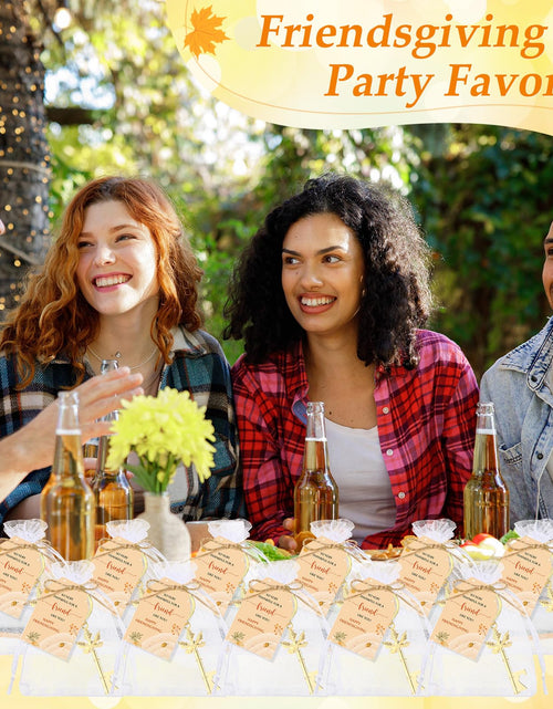 Load image into Gallery viewer, Yiyiring 24 Sets Thanksgiving Party Maple Leaf Keychain Bottle Opener Gold
