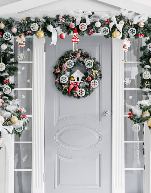 Load image into Gallery viewer, Shimeyao 12 Pcs Christmas Metal Snowflake Ornaments Hollow Disc Grey
