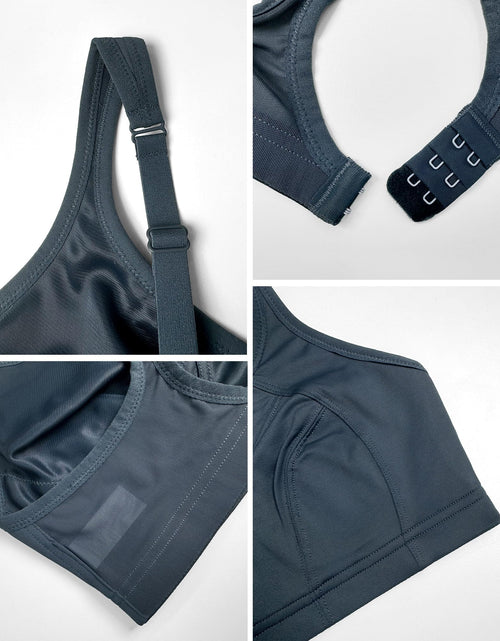 Load image into Gallery viewer, Luvrobes Women's Sports Bra Racerback Adjustable Straps Grey Size M
