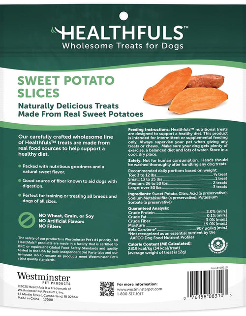 Load image into Gallery viewer, Healthfuls Sweet Potato Slices Dog Treats Grain Free Limited Ingredient 16 oz

