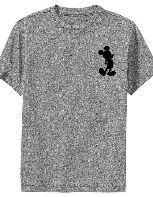 Load image into Gallery viewer, Disney Boy Mickey&amp;Friends Mickey Mouse Pocket Silhouette Tee Charcoal Heather XL
