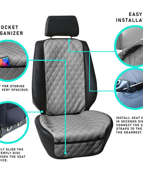 Load image into Gallery viewer, FH Group Car Seat Cushion Faux Leather Airbag Compatible Universal Beige
