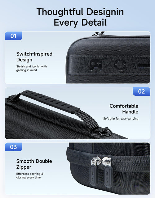 Load image into Gallery viewer, JSAUX Large Capacity Hard Shell Carrying Case Nintendo Switch 2, 20 Slots Black
