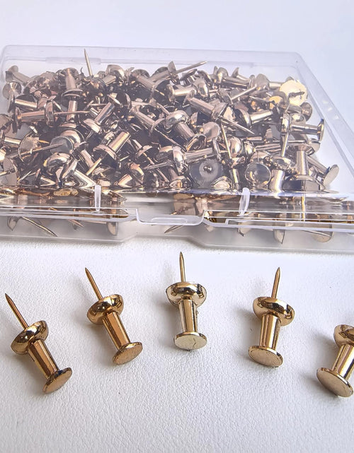 Load image into Gallery viewer, Bomeirc Rose Gold Push Pins 100pcs Double Headed Decorative Tacks with Box
