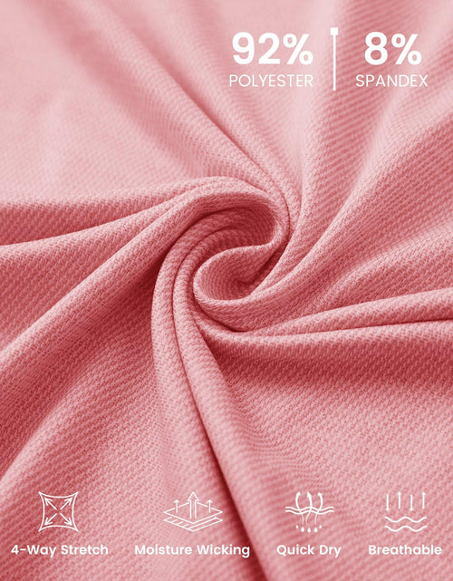 Load image into Gallery viewer, MICHEL ROUEN Men's Dry Fit Golf Polo Shirt Pink Heather Jacquard Size M
