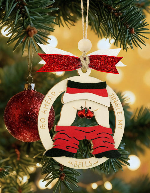 Load image into Gallery viewer, Shzbtdo Naughty Wooden Christmas Tree Ornament 2025 Multi Color Standard Size
