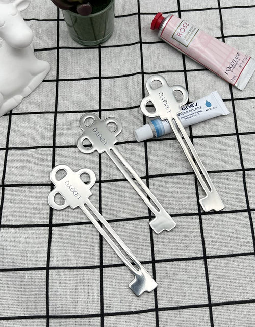 Load image into Gallery viewer, UDQYQ Stainless Steel Tube Squeezer Key 3 Pieces Silver Metal Dispenser
