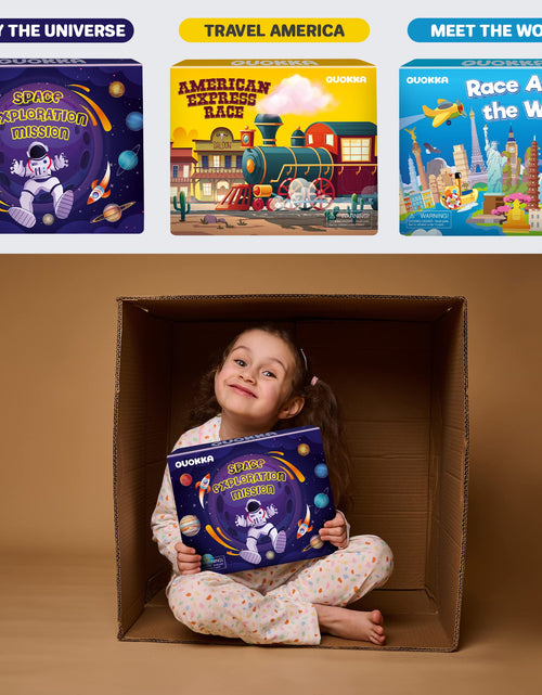 Load image into Gallery viewer, QUOKKA 3X Learning Board Games Set Educational Trivia Cards Kids Ages 6-8
