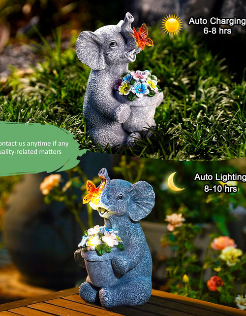 Load image into Gallery viewer, Acgarten Solar Elephant Statue Outdoor Garden Decor Porch Patio Lawn Light
