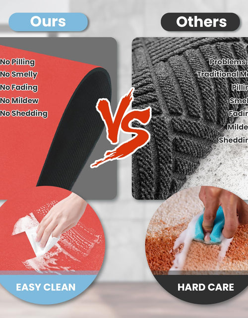 Load image into Gallery viewer, PROOVEELLY Diatomaceous Earth Bath Mat Non Slip Quick Dry Red 15.7x35.4
