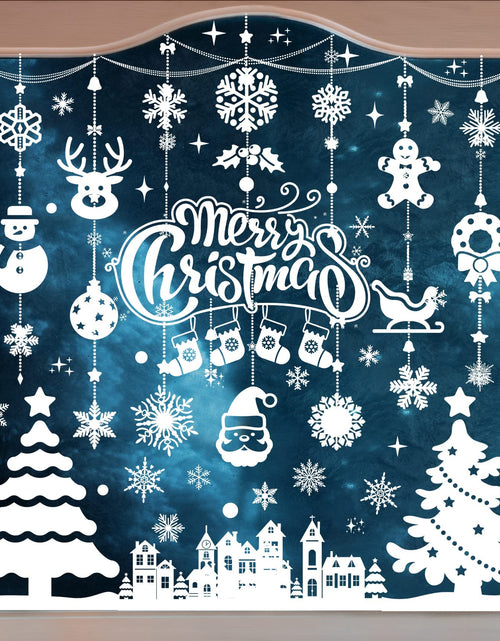 Load image into Gallery viewer, MISS FANTASY Christmas Window Clings 10 Sheets White Snow Scene Decorations
