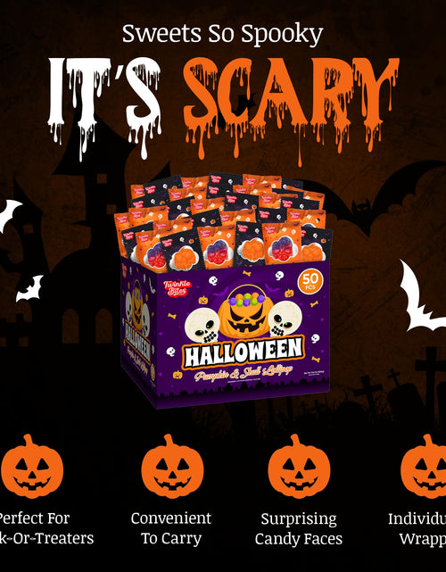 Load image into Gallery viewer, Twinkle Bites Halloween Lollipops 40 Pack Strawberry Flavor 40 Ounce
