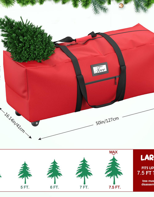 Load image into Gallery viewer, Mrrihand Christmas Tree Storage Bag Heavy-Duty 600D Oxford Red 7.5Ft
