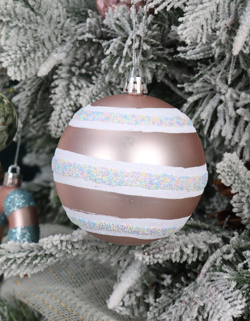 Load image into Gallery viewer, Forsylvanas Jewelry 47PCS Macaron Rose Gold Shatterproof Christmas Ornaments
