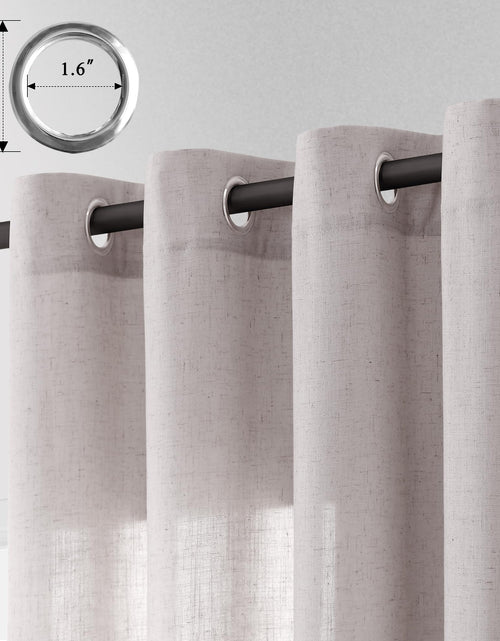 Load image into Gallery viewer, Aersas Champagne Linen Curtains 52x108in 2 Panels Grommet Light Filtering
