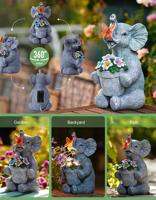 Load image into Gallery viewer, Acgarten Solar Elephant Statue Outdoor Garden Decor Porch Patio Lawn Light
