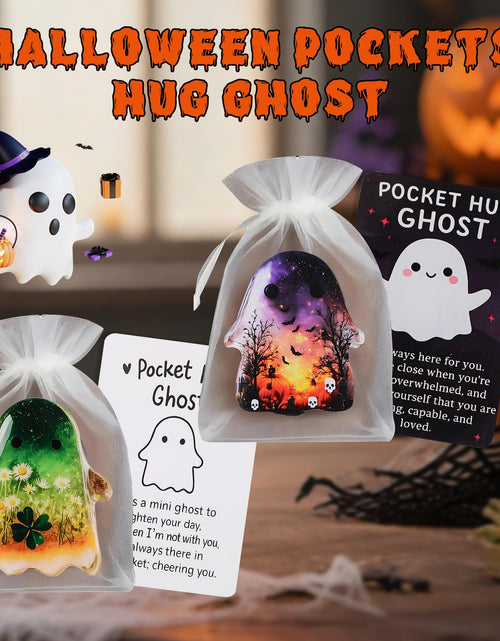 Load image into Gallery viewer, Generic Ghost Pocket Cards Halloween Comfort Black Inspirational Card A
