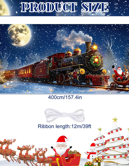 Load image into Gallery viewer, Yomaiha Christmas Santa Garage Door Cover Banner 6x13 ft Red Polyester
