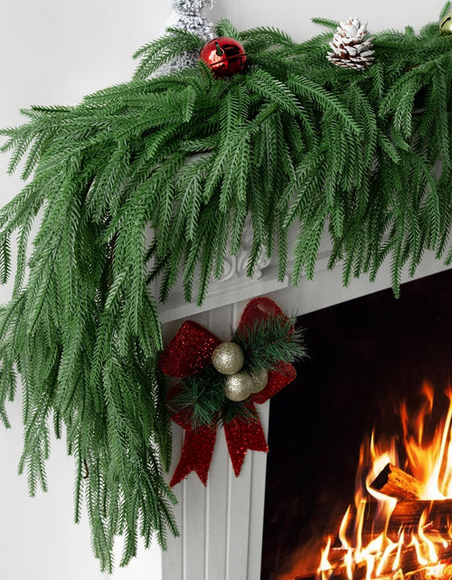 Load image into Gallery viewer, KYGDS Christmas Norfolk Pine Garland 6FT Real Touch Artificial Greenery Green
