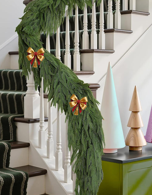 Load image into Gallery viewer, KYGDS Christmas Norfolk Pine Garland 6FT Real Touch Artificial Greenery Green
