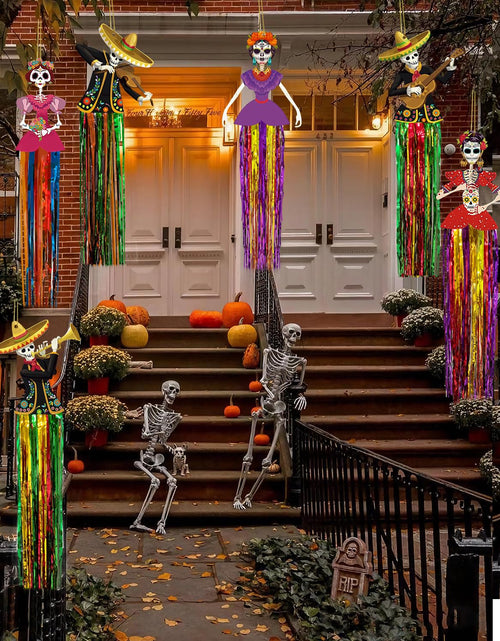 Load image into Gallery viewer, Aovaely 6 PCS Day of The Dead Sugar Skull Hanging Decorations C-Girl Group

