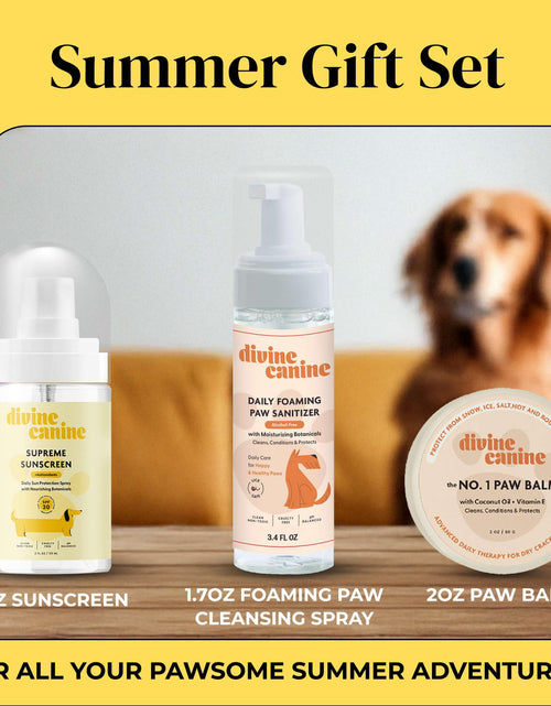 Load image into Gallery viewer, Divine Canine Summer Essentials Dog Care Kit Sunscreen Paw Balm
