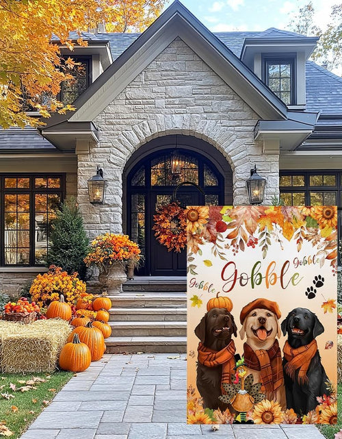 Load image into Gallery viewer, MEHOFOND Fall Happy Thanksgiving Garden Flag Double Sided 12x18in
