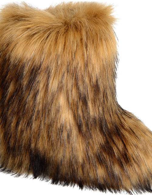 Load image into Gallery viewer, Valpeak Women's Snow Boots Knee High Flat Heel Faux Fur Natural Size 9
