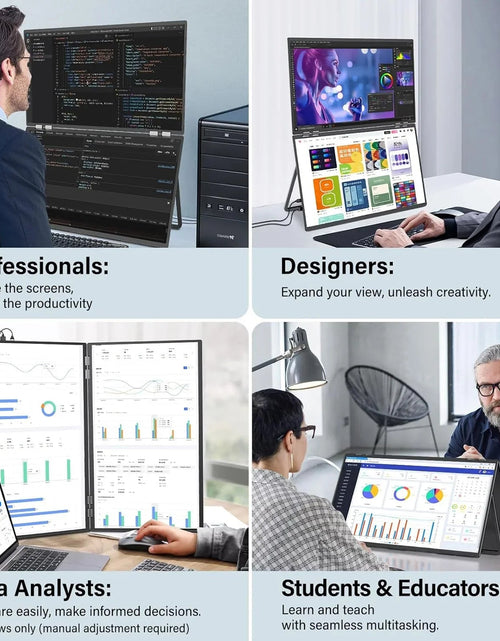 Load image into Gallery viewer, InnoView Foldable 23.8" Dual Monitor-INVPM609
