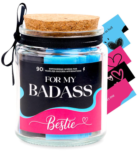 SOLMAYCO Affirmation Jar with Inspirational Notes Birthday Gift for Women Badass