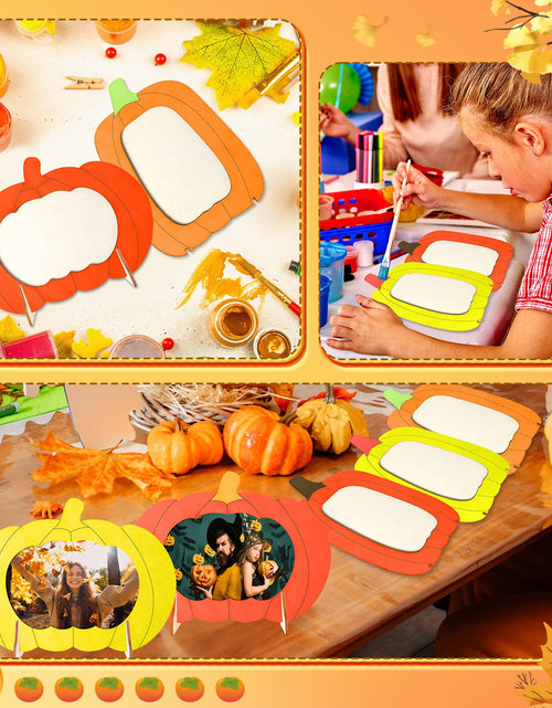 Load image into Gallery viewer, Geelin 24 Pack Wooden Pumpkin Picture Frame DIY Crafts 5.5x7.48 inches
