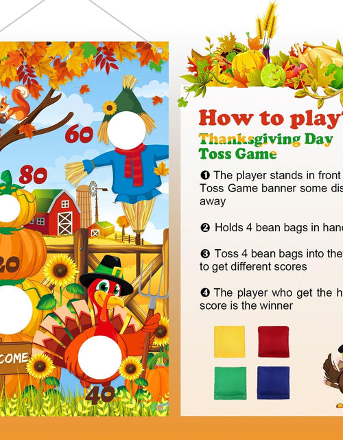Load image into Gallery viewer, HiParty Thanksgiving Toss Game with 4 Bean Bags, Classic Fall Festival Design
