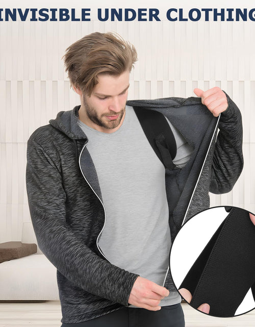 Load image into Gallery viewer, OFISKY Adjustable Posture Corrector Back Brace Pain Relief Black Size L
