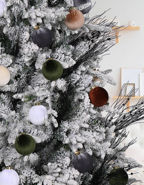 Load image into Gallery viewer, SUPREME XMAS 12 Pcs Velvet Christmas Ornaments Set 80mm Multi Color
