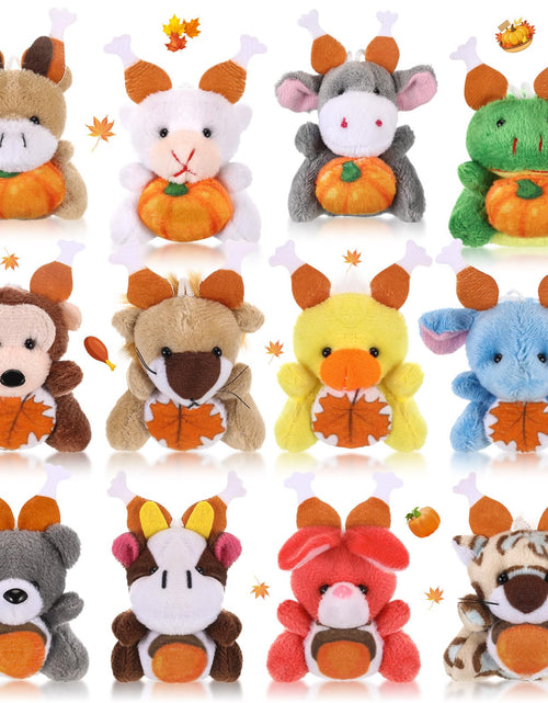 Load image into Gallery viewer, Blueweenly Thanksgiving Mini Plush Toys Pumpkin Maple 12 Pcs 2.76-3.15in
