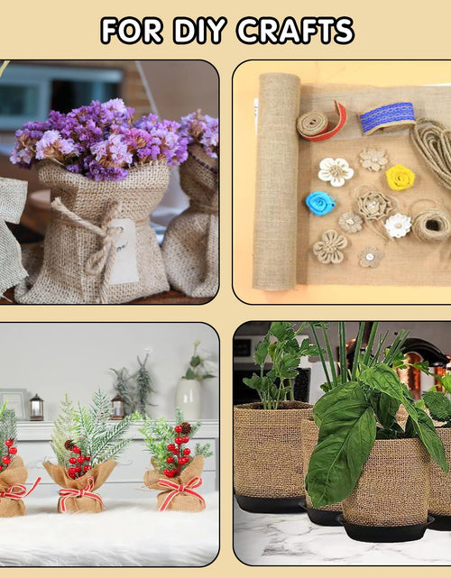 Load image into Gallery viewer, Medoore Natural Burlap Tree Protector Wraps 7.8"x9.8' 4 Rolls Jute
