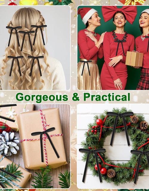 Load image into Gallery viewer, Eunhdet Velvet Christmas Tree Bows Burgundy 5x7in 24 Pcs
