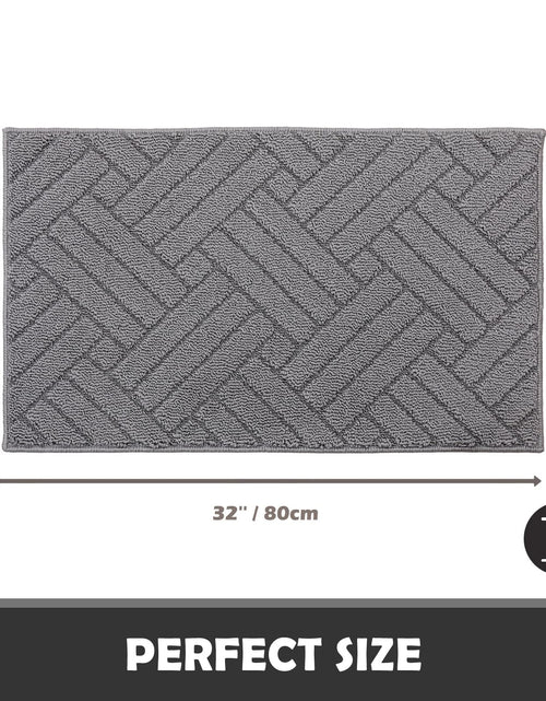 Load image into Gallery viewer, JEEDOVIA Indoor Door Mat Non-Slip Rubber Backing Grey 20x31.5
