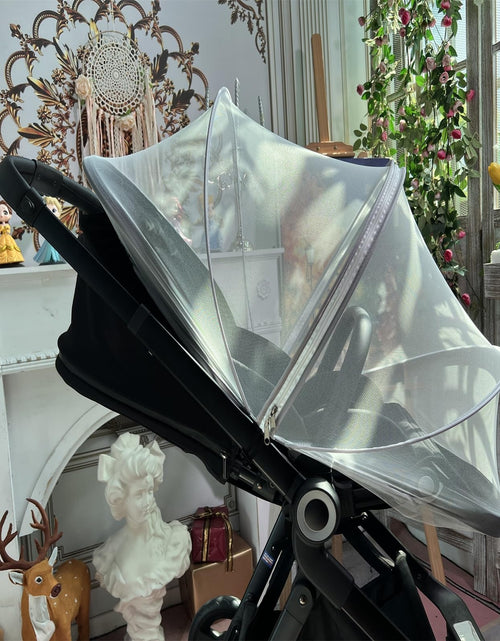 Load image into Gallery viewer, DUSHARKFUN Baby Mosquito Net Double Zipper Bassinet Stroller Cover White
