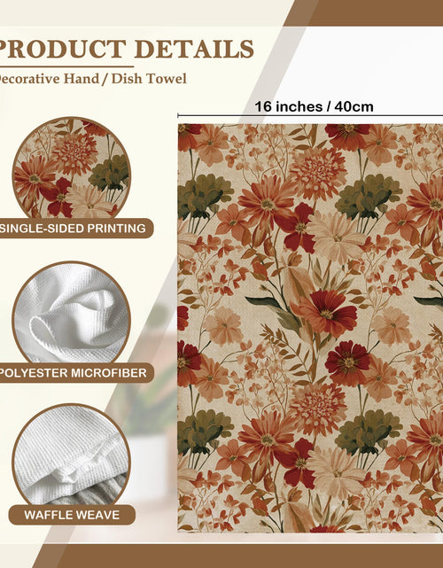 Load image into Gallery viewer, Sviojuce Vintage Fall Pumpkin Oak Leaf Kitchen Towels 16x24 Beige Set of 2
