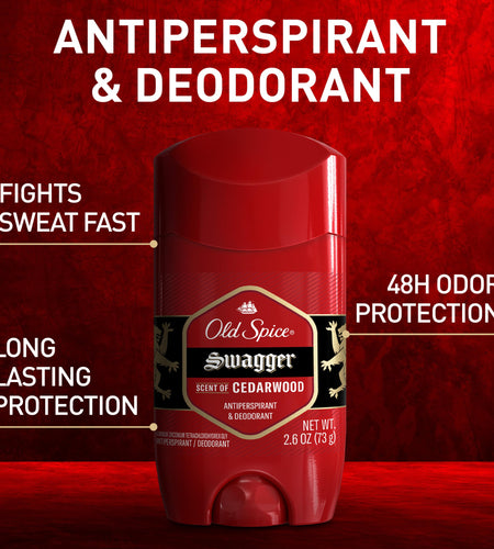 Old Spice Red Zone Men's Invisible Solid Anti-Perspirant Deodorant Swagger 3.4oz
