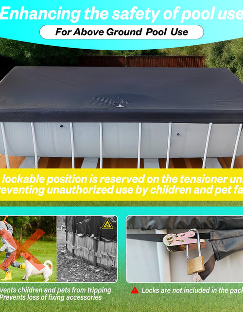 Load image into Gallery viewer, SIHAIAN 16x28Ft Oval Pool Cover UV Weather Resistant Side Storage
