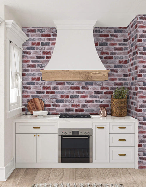 Load image into Gallery viewer, KUKANTST Brick Stone Peel and Stick Wallpaper 17.8"x472" Waterproof Vinyl Roll

