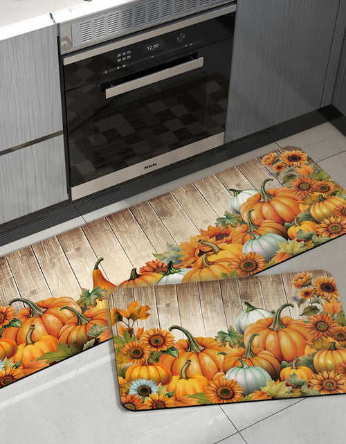 Load image into Gallery viewer, APROPHIC Fall Pumpkin Kitchen Mat Rugs Set of 2 Non Slip Washable 16x24+16x41
